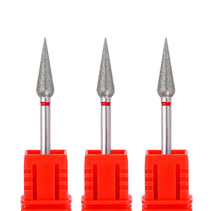 Drop Shape Diamond Nail Drill Bit Cuticle Clean Milling Cutter Electric Manicure Pedicure Tool Salon Grinding Nail Drill Bit - Product Image 1