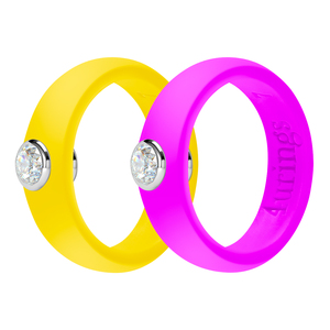 Anillos de Silicona con Pedrería para Mujer, Tallas 4-12, Anillo de Aniversario o Anillo de Promesa para Ella - Anillos de Boda de Goma - Product Image 5