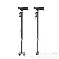 High-Tec alliage d'aluminium ElderCare canne simple jambe fixe béquilles télescopiques à double usage à quatre pattes en gros