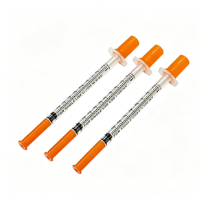 <span class=keywords><strong>Jeringa</strong></span> de Insulina Desechable de 0.5ml 31g 8mm <span class=keywords><strong>con</strong></span> <span class=keywords><strong>Aguja</strong></span> Fija, Material 100% PP, OEM, Garantía de 5 Años, Apta para Uso Veterinario - Product Image 1