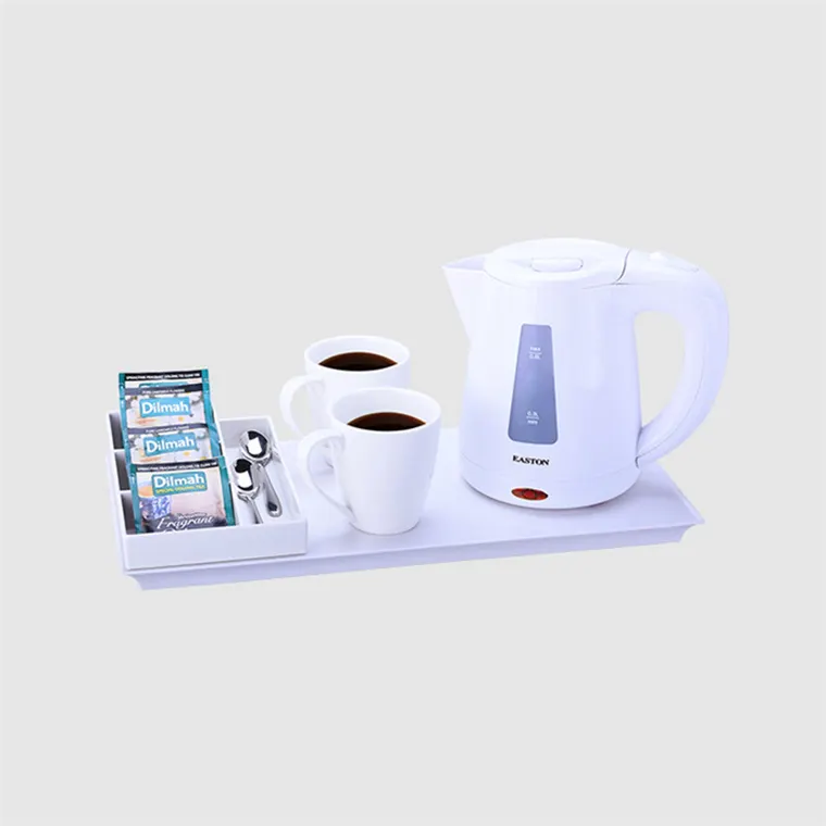 Hotel hospitality tray kettle set, electric kettle with welcome tray