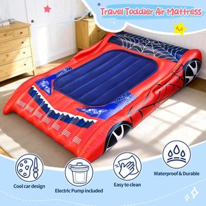 Cama Inflable Infantil con Forma de Auto de Carreras para Niños Pequeños, para Viajes, Campamentos, Casa y Hotel - Product Image 3