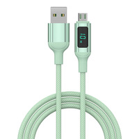 OEM LED pantalla Micro-datos Led Nylon Micro Usb Cable a Micro carga rápida teléfono portátil vidico Cámara