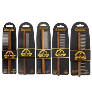 <span class=keywords><strong>Pettine</strong></span> per capelli da toelettatura per cani e gatti con manico in legno a sei stili di lusso all'ingrosso della fabbrica - Product Image 6