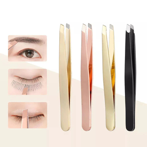 Ensemble d'extension de cils en or rose, 2 pièces, pince à épiler en acier inoxydable et ciseaux à lame tranchante, logo personnalisé, outil de beauté - Product Image 6