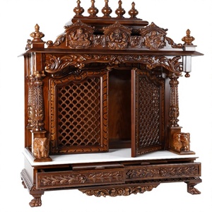 Templo Tradicional de Madera Jagannath para el Hogar, Artesanía India de Gran Tamaño, Templo de Teca para el Hogar, Compre Templo de Madera de Teca para el Hogar - Product Image 5