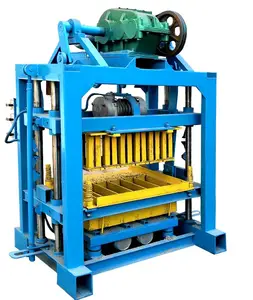 QTJ4-40 hollow brick making machinery concrete block machine supplier fully automatic building material maker