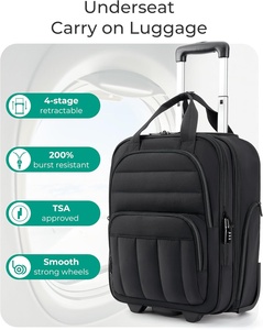 Maleta de Viaje Pequeña Personalizada de Fábrica para Llevar Debajo del Asiento con <span class=keywords><strong>Ruedas</strong></span> de 16'', Maleta Ligera para <span class=keywords><strong>Mujer</strong></span> - Product Image 2