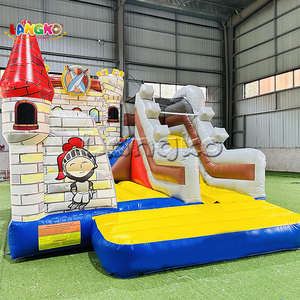 Nouveau design Château gonflable commercial Ritterburg avec toboggan, Hupfburg Ritterburg Mit Rutsche, Combo château gonflable et toboggan - Product Image 2
