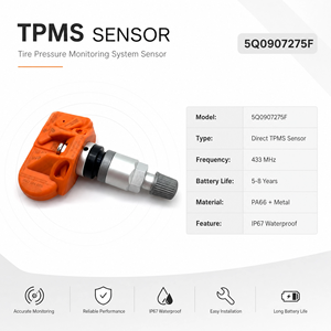 Capteur de pression des pneus TPMS 5Q0907275F 433 MHz pour VW Golf Tiguan Passat pour Audi A3 A4 A6 Q7 pour Porsche Système de surveillance des pneus - Product Image 2