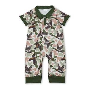 Polo de Verano de Manga Corta para Bebé Niño, Estilo Camuflaje de Caza (Pato Mallard y Ciervo) - Product Image 2