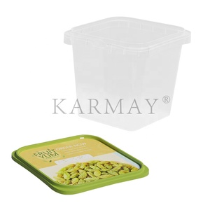 1L 30 ounce Raisins packaging <b>box</b> <b>Plastic</b> Food Container With Lid Dried Green Raisins Seedless air tight stackable square clear - Product Image 5
