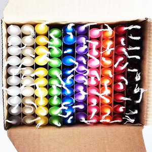 Großhandel: Mini Kleine Weiße 1,5 Std. Brenndauer 1,2 cm Durchmesser Tafelkerze, Nutzenkerze, Bestseller 2020 (Gemischte Farben Packung) - Product Image 3