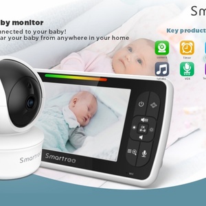Video Baby Monitor <b>Camera</b> 5.0 Inch Screen Two-Way Talk Night Vision Digital 3000mAh 360 Degree Baby Monitoring <b>Camera</b> - Product Image 2