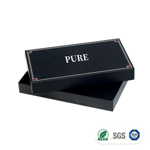 Custom Logo Luxury Matte <b>Black</b> Lid and Base <b>Box</b> Rigid Cardboard Gift <b>Box</b> for Jewelry Apparel Packaging - Product Image 1