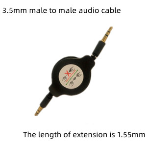 Cable de extensión Jack de 3,5mm, Cable auxiliar chapado en oro de 3,5mm, Cable de Audio retráctil para teléfono, altavoz de coche, auriculares MP4 - Product Image 2