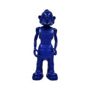 Populaire Promotionele Hoge Kwaliteit Klein Blauw Robot Ornament Luxe Home Decor Hars Arts Ambachten Ornament