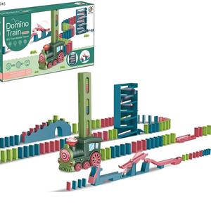Juego educativo Juego de pelota rodante Eléctrico B/o Bloques de colocación automáticos Juego de tren de dominó de juguete - Product Image 1
