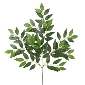 QIHAO Artificial Oleaster Leaves Green Plastic Silk Flowers High Simulation Wedding Decor Indoor Use - Product Image 5