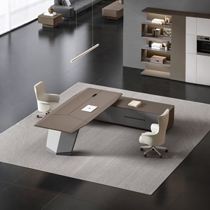 Luxuriöser Hochwertiger Moderner Modularer Holz-Chefschreibtisch Großer Computertisch Kreative CEO-Büromöbel - Product Image 1