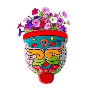 Maceta de cerámica <span class=keywords><strong>Talavera</strong></span> hecha a mano Diseño mexicano pintado a mano vibrante, adecuado para plantas falsas y vivas con orificio de drenaje - Product Image 3