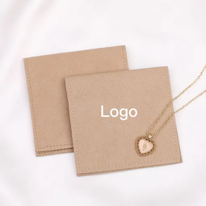 Échantillon Gratuit Exquis – Emballage Personnalisé en Cuir pour Bijoux, Sac à Bijoux en Fibre Microsoft, Sacs d'Emballage pour Colliers et Bijoux - Product Image 5