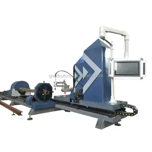 Pipe bevel angle 8 axis cnc plasma cutting machine price with Japan Yaskawa servo motor