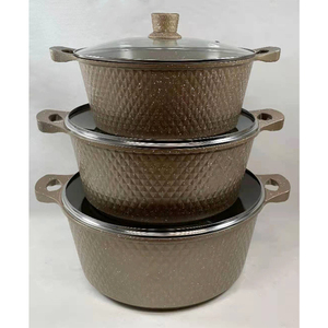 Cocina/32/36/40CM grande sartén antiadherente de fundición de la olla de cocina de aluminio antiadherente de granito de cazuela de utensilios de cocina negro - Product Image 3