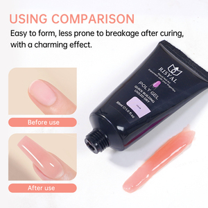 RISYAL Poly Nail Gel 30ml Nude Nature <span class=keywords><strong>Builder</strong></span> per Estensione Unghie, Gel Colorato per Tutte le Stagioni, Gel 3D per Modellatura e Rinforzo Unghie - Product Image 4