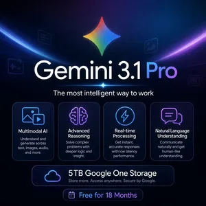 Suscripción Oficial de 18 Meses a Google Gemini 3.1 Pro, 5 TB de <span class=keywords><strong>Almacenamiento</strong></span> de Google One, Uso Global para Usuarios de MAC <span class=keywords><strong>y</strong></span> Vinculación de <span class=keywords><strong>Correo</strong></span> Electrónico Personal - Product Image 2