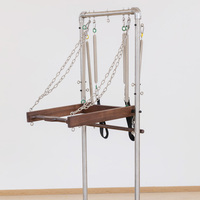 Cama de Pilates Profesional de Madera de Nogal Sólido para Estudio y Hogar