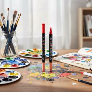 Permanent Water Based Ink 12 24 30 36 40 48 60 80 120 168 Dual Tip Acrylic Art Paint <b>Marker</b> <b>Pens</b> - Product Image 3