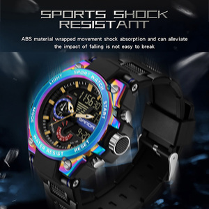 Sanda 418 Sports Multifunctional <b>Digital</b> <b>Watch</b>, Luminous <b>Waterproof</b> Slim Square Student Electronic <b>Watch</b> - Product Image 6