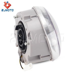 Lampe frontale <span class=keywords><strong>LED</strong></span> ronde pour motos, lentille claire, ampoules <span class=keywords><strong>12V</strong></span> <span class=keywords><strong>35W</strong></span>, douille de faisceau Hi/Lo, pour Vespa LX 125 150 LX125 LX150, 2 pièces - Product Image 3