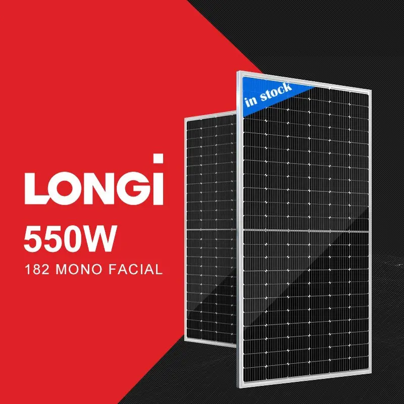 ألواح شمسية من LONGi بقدرة 550 وات LR5-72HPH 550 وات-560 وات للأغراض السكنية والأسقف للاستخدام المنزلي ألواح شمسية