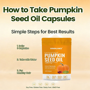 Aeglewell Wild Pumpkin Seed Extract Oil Softgels 1000 мг, масло из тыквенных семечек холодного отжима, для роста волос и поддержки здоровья простаты, без ГМО - Product Image 3