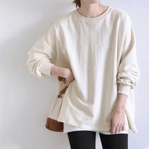 เสื้อยืดผู้หญิงลายทางทรงหลวม แขนยาว ปลายแขนตัดสี สไตล์ลำลอง ใส่ได้ทุกวัน เหมาะกับฤดูใบไม้ร่วง - Product Image 4