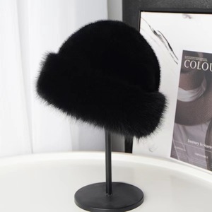 Chapeau en fourrure synthétique épaisse et chaude, unisexe, tendance, nouvelle collection hiver, doux et lisse, taille ajustable, tricoté - Product Image 4
