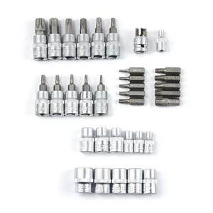 XCTOOL, лидер продаж, 34 шт., защита от несанкционированного доступа, набор разъемов для электронных битов, набор инструментов для 3/8 автомобиля, гаража - Product Image 5