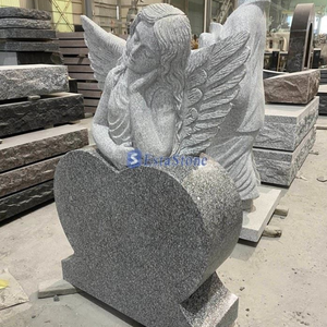 Надгробие из черного гранита от производителя, натуральный камень, памятники, надгробия, ангелы, надгробные камни, полированная отделка, индивидуальный размер - Product Image 2