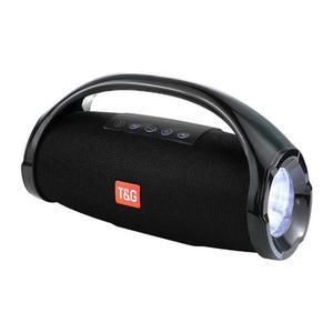 Alto-falante sem fios tg 136, à prova d'água, com rádio usb aux, tocador de mp3, boombox, barra de som, lanterna led