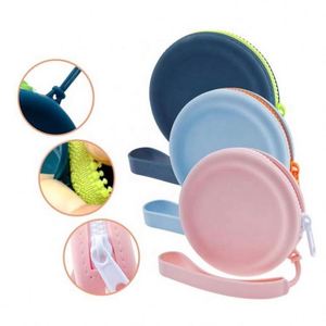 Hot Sale Coin Purse Carrying <b>Pouch</b> Bag Silicone Earphone Case USB Cable Headphone Storage Bag - Product Image 5