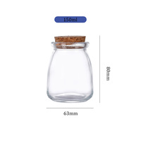Frascos de Vidrio Vacíos Pequeños de 150 ml (5 oz) con Tapa de Vidrio, Opción de Logotipo Personalizado, Grado Alimenticio, Sin Plomo, para Postres (Pudín de Plátano, Gelatina, Dulces)