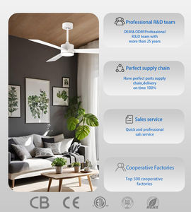 Ventilador de Techo Moderno Decorativo de 52 Pulgadas con 3 Aspas de Madera, Control Remoto, DC, con Luz LED - Product Image 4