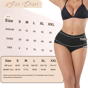 3171 Damen-Slips mit Doppelschicht-Formgebung, Mittelhoher Bund, Größen S-4XL, Glatte Unterwäsche für Damen - Product Image 2