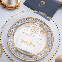 Invitation de Noël populaire de luxe personnalisée avec logo, lettres d'amour, impression typographique sur papier d'art doré, vente en gros pour fêtes et vacances