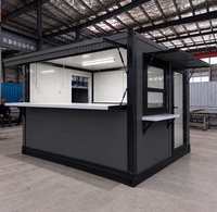 Magasin mobile extensible en promotion, conteneur contemporain de 10ft et 20ft, bar et café pop-up, et magasin de proximité modulaire et mobile
