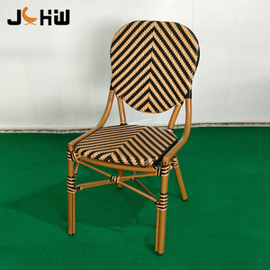 Meubles de <span class=keywords><strong>Restaurant</strong></span> extérieur commercial Style français <span class=keywords><strong>Paris</strong></span> café Bar Bistro chaise en rotin jardin Table à manger ensemble - Product Image 4
