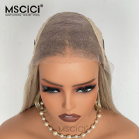 Perruque Lace Front HD 13x6 en Cheveux Humains Vietnamiens Bruts, Lisses, Blond Cendré, avec Ligne de Cheveux Naturelle, Vente en Gros, 100% Cheveux Humains