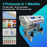 Mesin Printer UV DTF Roll to Roll untuk Pencetakan Stiker pada Botol, Kaca, Logam, Akrilik dengan Sistem Pengeringan Lampu UV dan Pencampuran Tinta Putih
